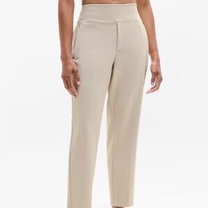 Athleta Endless High Rise Straight Leg Pant - Cream, Abalone - 0 petite